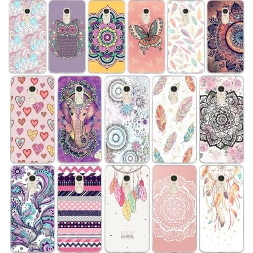 369FG The mandala Soft Silicone Tpu Cover phone Case for xiaomi redmi 7 7a note 4A 4X 6 Pro 6A 7