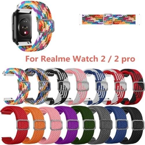 Breathable Elastic Strap For Realme-Watch 2/2 Pro Durable Smart Watch Fashion Bracelets Sports Wristband For Realme-Watch 2 Pro