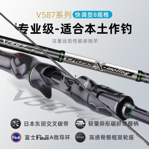 Fuji A Guide Rings ML M MH ultralight Carbon 2.13m2.28m2.4m2.59m Baitcasting Rod for Bass Pike Spinning Casting Lure Fishing Rod