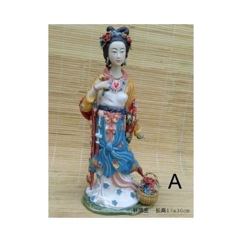 Red chamber Dream Beauty figure Twelve chai Shiwan doll porcelain ancient figures decoration living room Chinese style