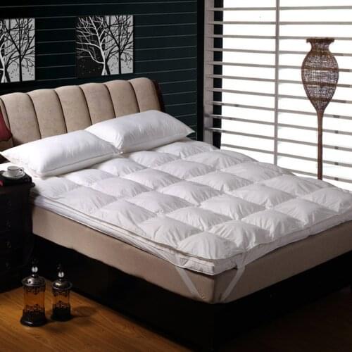 VESCOVO goose down Mattress topper sup soft back protection queen king size tatami matress 180*200 200*200 king size bed topper