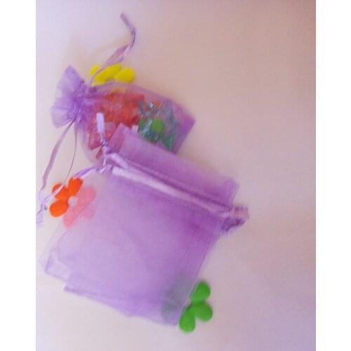 100pcs Violet Gift Bags For Jewelry Bags And Packaging Organza Bag Drawstring Bag Wedding/Woman Travel Storage Display Pouches