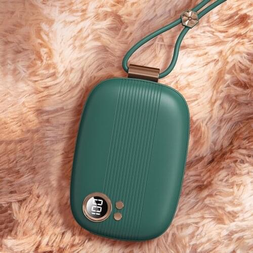 Mini Electric Pocket Hand Warmer 10000mAh Power Bank USB Rechargeable Winter Gift Portable Warming Tool with LED Digital Display