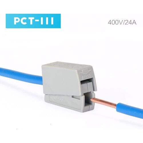 NEW 50PCS PCT111type 224-101 Single 1 pin cable wire wiring connecting connector connectors for lamp durable hard Compact