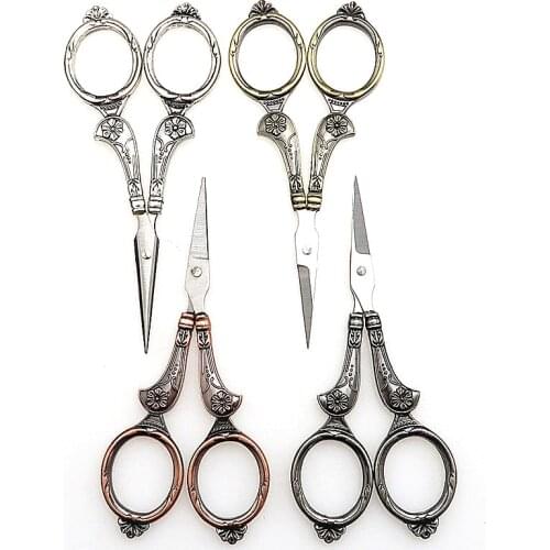 1pcs Classic Embroidery Scissors Sewing Scissors for Needlework Fabric Cutting Stainless Steel Dressmaker Shears Scissors