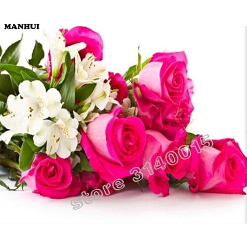 Full Square Diamond 5D DIY Diamond Painting Roses 3D Embroidery Cross Stitch Rhinestone Mosaic Painting Home Decor BEC014