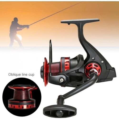 Durable 4000-8000 Series Spinning Fishing Reel 10KG Max Drag Oblique Line Cup Rock Lure Sea Carp Throw Farther Fishing Wheel