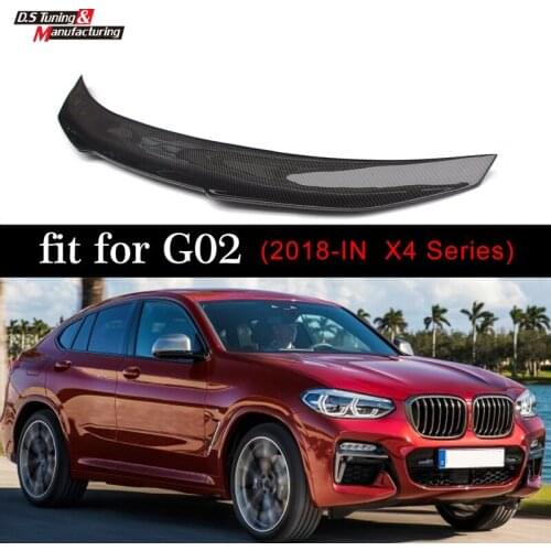 For BMW X4 G02 2018 2019 2020 Rear Wing Spoiler Trunk Boot Wings Spoilers Carbon Fiber