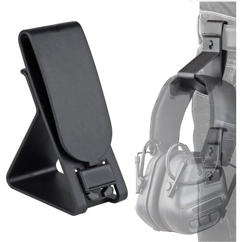 Tactical Headset Hang Buckle Hook Clip Clamp for Waist Belt MOLLE System Girdle Quick release Hunting Accessories