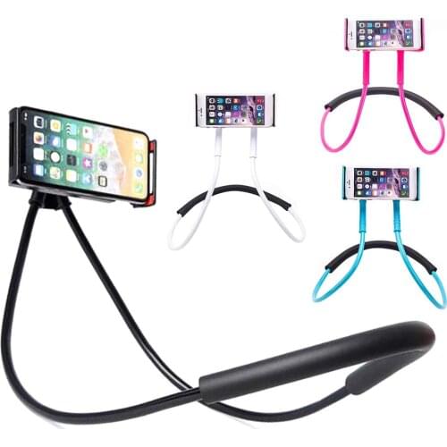 Neckband Phone Holder Universal 360 Degree Rotation Flexible Neckband Phone Holder Stand Strap Bracket 2020