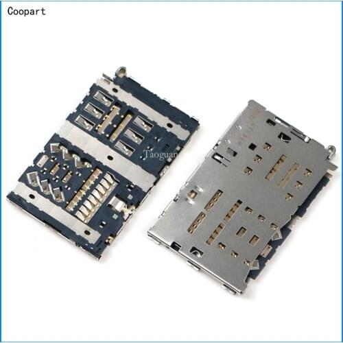 2pcs/lot Coopart Sim Card Reader Slot Tray Socket Holder Connector for LG G5 H850 H860 H868 F700 LS992 top quality