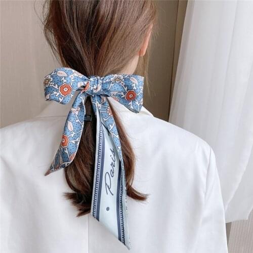 Spring and summer decorative headband Korean wild For Women Bow Tie Elastic Ponytail Holder Girl Hair Bands Accesorios Mujer