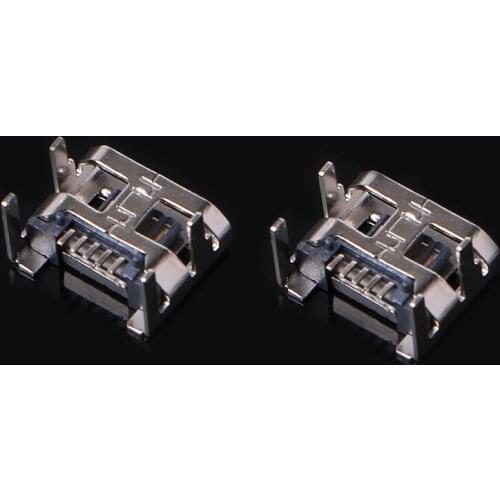 10 Pcs Micro USB Type B 5 Pin Female Socket Connector SMD 4 Legs 90 Degree