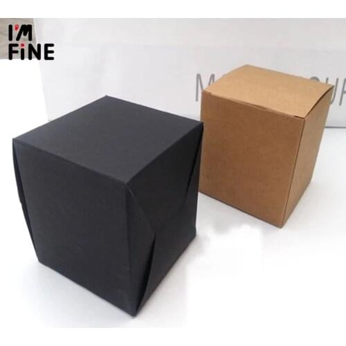 100Pcs/lot Blank White Black Kraft Paper Box For Face Cream Cosmetic Jar Jewelry Storage Gift Boxes Valve Tubes Packaging