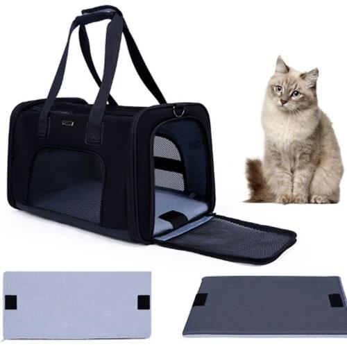 2 In 1 Travel Pet Bag Portable Pet Handbag With Breathable Mesh Foldable Shoulder Pet Bag For Outgoing Cat Dog Bed Pet Supplies