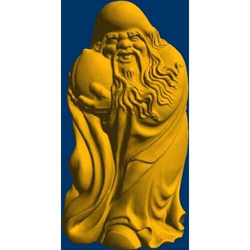 3D model for cnc 3D printers relief in STL file format The god of longevity 3