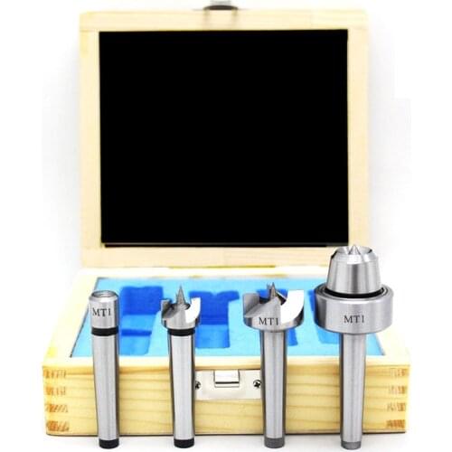 4pcs/set morse MT1 MT2 morse tapper center set for woodworking wooden cnc lathe machines center