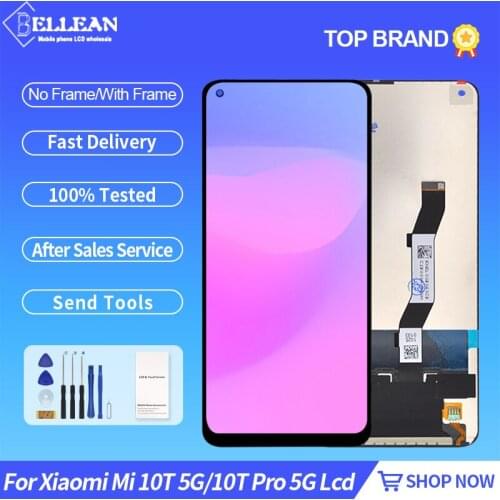 Catteny Original 6.67inch Display For Xiaomi Mi 10 T 5G LCD Touch Screen Digitizer 10T Pro Assembly Repair Parts With Frame