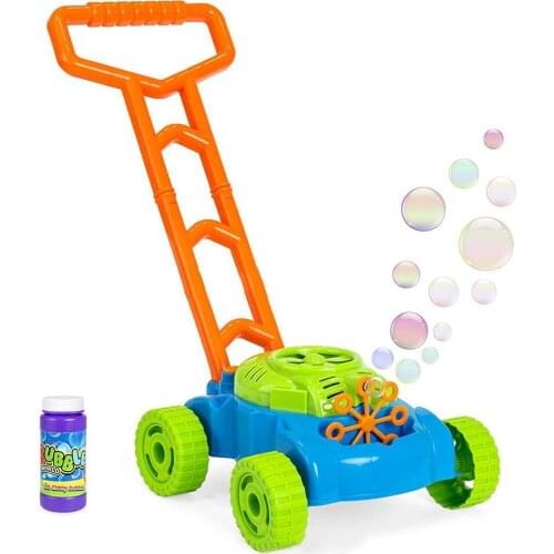 Creative Summer Park Home Garden Interactive Pushing Car Automatic Bubble Machine Maker Blower Baby Kids Toy Gift New