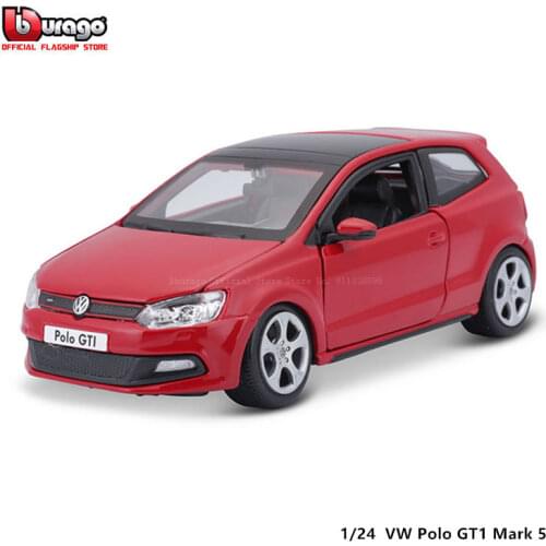 Bburago 1:24 Scale VW Polo GTI Mark 5 alloy racing car Alloy Luxury Vehicle Diecast Cars Model Toy Collection Gift
