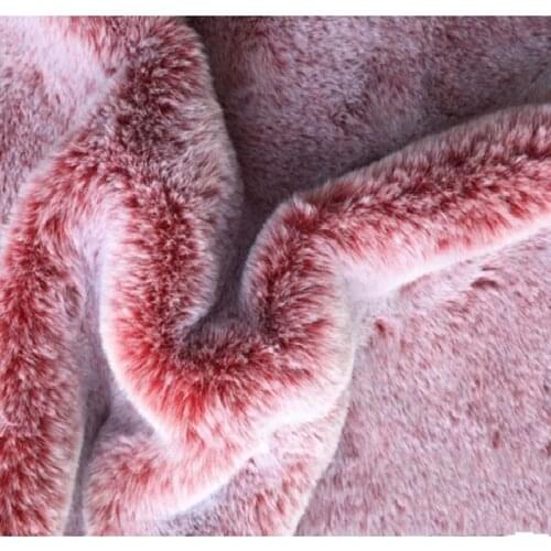 White cream dyed pointy garment imitation rabbit plush fur fabric artificial wool coat fur collar vest fur fabric0.5X1.6m