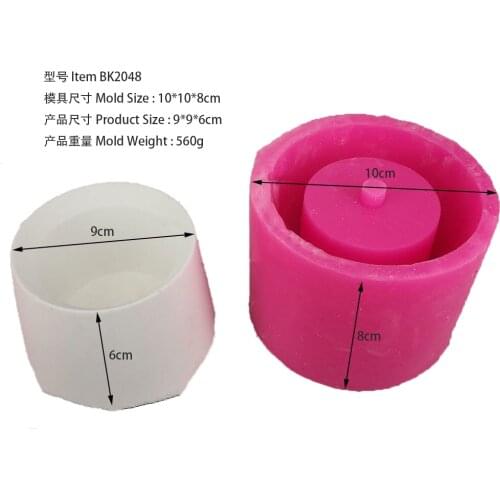 Bk2048 Silicone Mold Industrial Style Simple Creative Succulent Cement Flower Pot Home Decoration