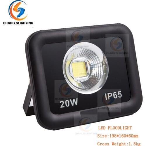 CHARLESLIGHTING 3 Years Warranty COB LED Flood Lights Project Light 20W 20pcs Per Carton Water Proof Grade IP65 For Tennis Court