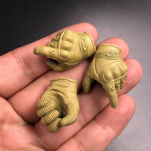 3PCS/SET Russia U.S PMC Black Sand Hand Types Gloves Models for 12''Figures Bodies Accessories DIY