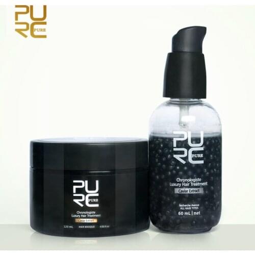 PURC Caviar Extract Chronologiste Hair Treatment Set Make Hair More Soft And Smooth Hair Care Set Products