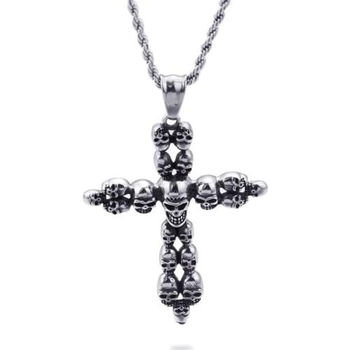 European and American jewelry wholesale Titanium steel mens cross pendant