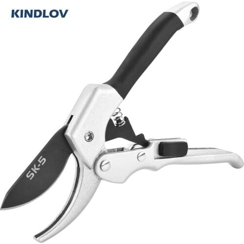 KINDLOV Garden Tools Pruning Shear Labor Saving High Carbon Gardening Scissor With Safty Lock Fruit Tree Vaccination Secateurs