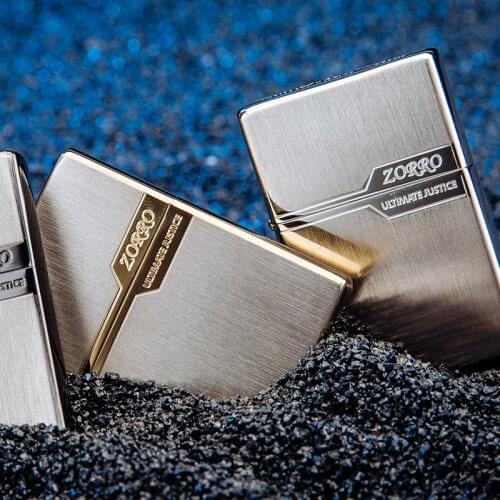 Zorro kerosene lighter creative windproof pulley lighter creative retro fashion pure copper cigarette lighter