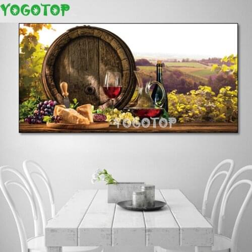 Full square round 5d diy Diamond Painting cross stitch kits Food Wine mosaic diamond embroidery Kitchen Decor large size YY4660