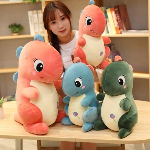 Lovely 3 Colors Creative Simulation Dragon Plush Toy Soft Cartoon Dinosaur Stuffed Pillow Doll Baby Appease Toy Children Gift