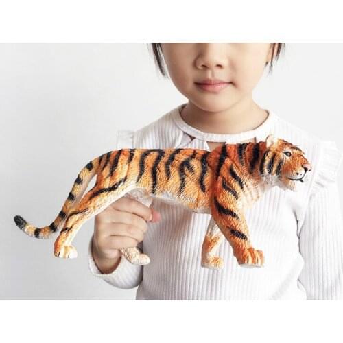 Simulation Wild Animal Tiger PVC Models Action Figures Toy Collections for Boy Gift