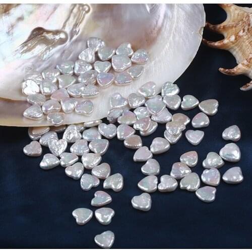 Natural White Heart Shape Pearls For Jewelry Making ZLO046
