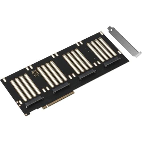 PCIE 3.0 X16 To U.2 SFF8639 Host Adapter for PCIe SFF-8639 SSD Riser Card SATA-Express Double Bay Transfer Server
