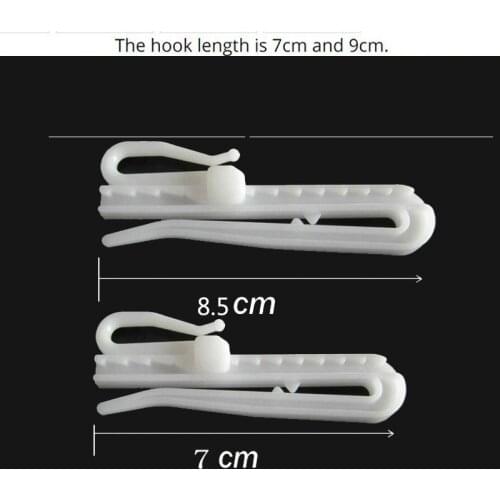 Curtain Hanging Hooks Ring Window White Plastic Curtain Hook 7cm 8.5cm For Home Decorate B4