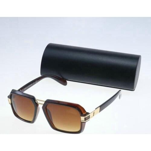 Big face and big frame sunglasses Outdoor square sunglasses men women metal sun glasses with box