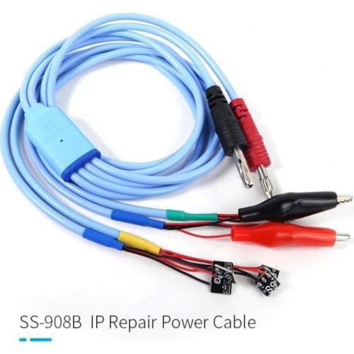 Sunshine SS-908B Power Supply Test Cable For iPhone 5-8p/X/XS MAX/11 Pro Max Logic Board Charging Wire Motherboard Repair Line