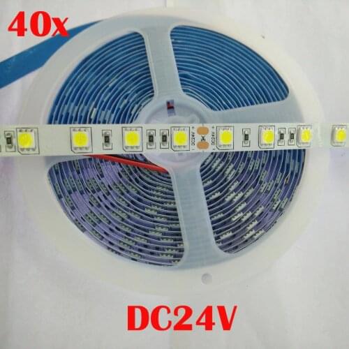 FREE DHL 200m 2700K/4000K/6500K DC24V Korea Chip 14~16W/m 300LED IP20 5050SMD White/Warm LED Strip light 3 Years Warranty