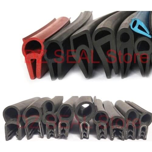 1 Meter U Channel Black Rubber Seal Strip Top Bubble Edge Trim Car Door Edge Guard For Glass Metal Wood Panel Board Cabinet