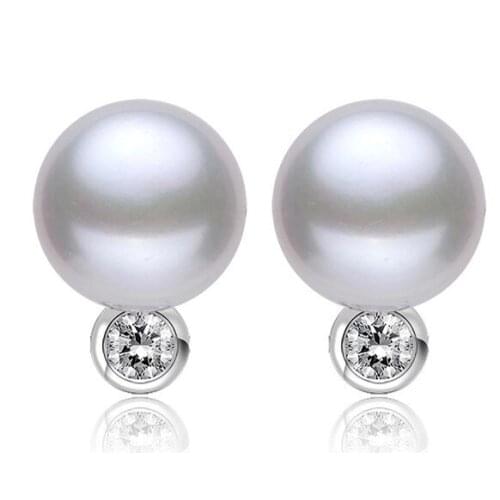 8-9mm Size Real Freshwater Pearl Earrings Stud Earrings Exquisite Jewelry for Charm Lady Women Gift