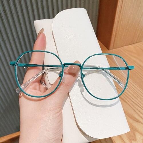 2020 Women Classic Fashion Transparent Round Anti-Blue Glasses Clear Lens Men Optical Spectacle Metal Frames Goggles Eyewear