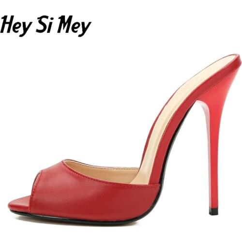 2021 Women Slippers Popular Fashion Summer Women Mules Casual Female Shoes Pumps Peep Toe Slipper Stilettos High Heels Slippers