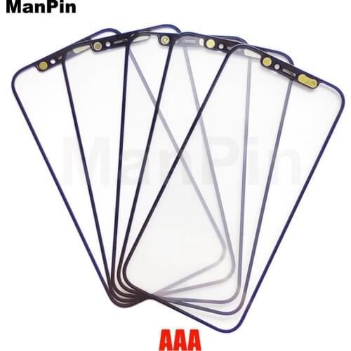 10Pcs Original Hole Screen Glass OCA Installed For iP 12Pro Max Mini 11 Pro XS X XR LCD Touch Display Front Panel Repair Parts