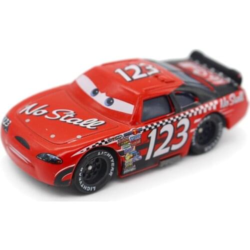 100% Original Pixar Cars NO.123 Racer 1:55 Scale Diecast Metal Alloy Model Car Brio Cute Toy For Kids Gifts