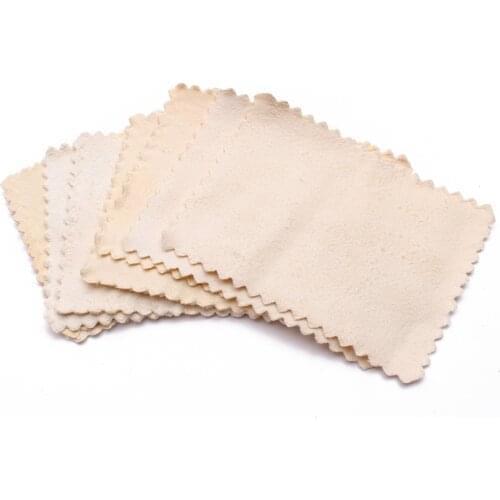 100Pcs Wholesale Sheepskin Cloth Scissors Cleaning Tools Leather Cloth Wipe Tool Clean Scissors Cloth For Wiping Scissors 6501