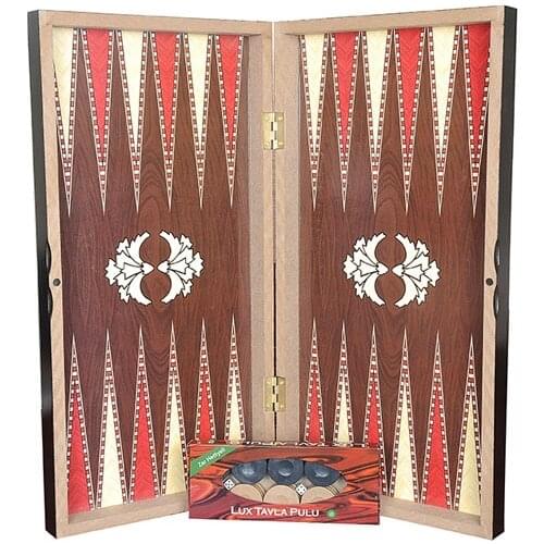 50x50 cm Large Size from Wooden Backgammon Set Set Pulu Checkers