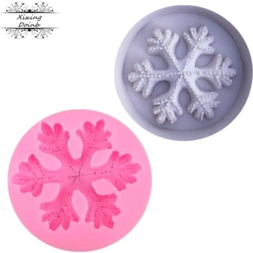 DIY Cake Tools Leaf snowflake silicone mold dessert Decorating Cupcake Gumpaste fondant Polymer Clay Resin Soap mould